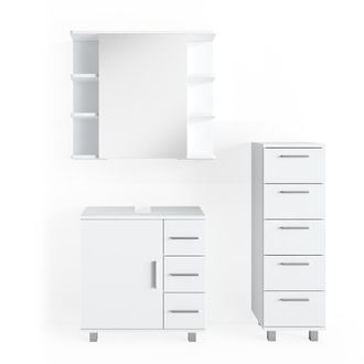 Vicco Conjunto De Muebles De Ba&ntilde;o Ilias, Blanco, 3 Piezas