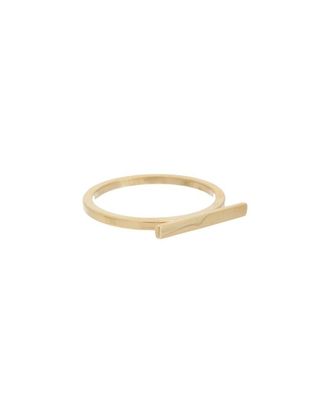 Italian Gold, Inc 10K 2Mm Horizontal Bar Ring