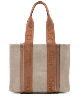 Chlo&eacute; medium Woody tote bag - Neutrals