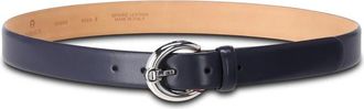 Aigner Accessoires, Dames, Zwart, 85 CM, Leer, Leren Fashion Riem met Logo Gesp