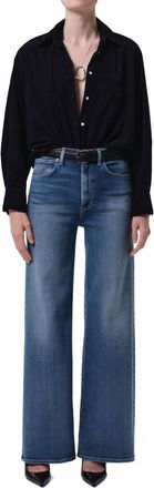 Citizens Of Humanity Lyra Long Wide Leg Jeans In Cooper
