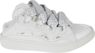 Lanvin Witte Curb Mules Sneakers - Heren - Sneakers - Wit - 39 EU - Leer - Schoenen