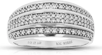Vir Jewels 1/3 cttw Lab Grown Diamond Wedding Band in Sterling Silver For Women