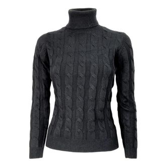 Cashmere Company Sweatshirt - Dames - Coltruien - Zwart - L - Wol - Truien & Vesten