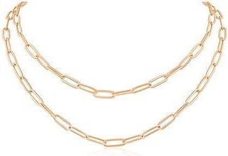 Jardin Layered Paper Clip Chain Necklace in Gold at Nordstrom Rack, Size 15