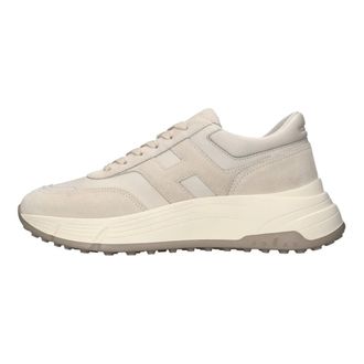 Hogan Sneakers, female, Beige, Size: 5 1/2 US Suede Leather Trainers
