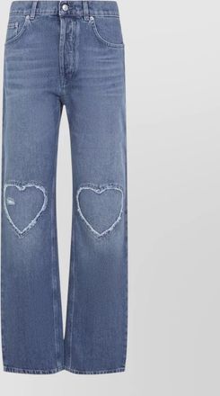 Moschino cotton mid-rise straight-leg jeans