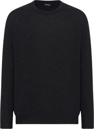 Kiton Cashmere en Zijde Icon Top - Heren - Ronde hals truien - Zwart - 2XL - Kasjmier - Truien & Vesten