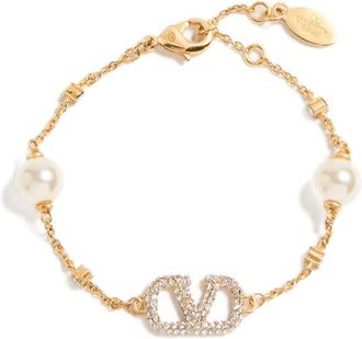 Valentino Garavani Bracciale VLOGO a catena - Oro