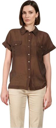 Mason's Natalie shirt - Dames - Overhemden - Bruin - M - Katoen - Overhemden