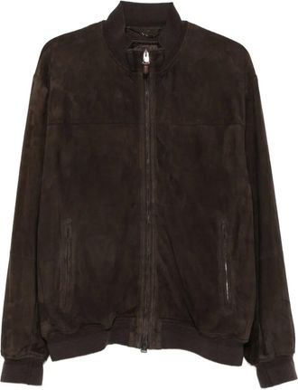 Canali Bomber in pelle scamosciata - Marrone