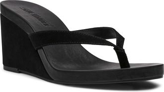 Steve Madden Playing Womens Wedge Shoes Black Suede : 9.5 M