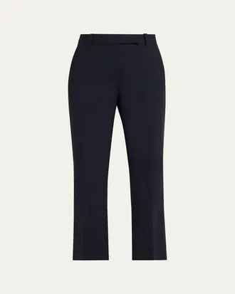 Brunello Cucinelli Tropical Luxury Wool Ankle-Length Trousers
