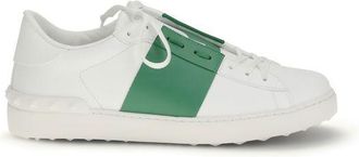 Valentino Garavani White Calf Leather Bos Taurus Low Top Mens Sneakers