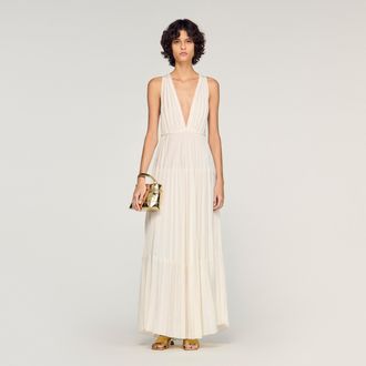 Sandro Pleated maxi dress