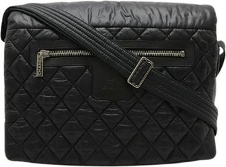 Chanel Pre-owned Cross Body Bags, female, Black, Size: ONE SIZE Pre-owned Nylon Cross Body Bag