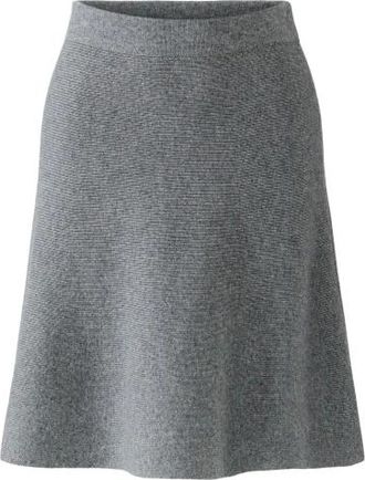 Oui Gebreide rok - Dames - Korte rokken - Grijs - S - Wol - Rokken