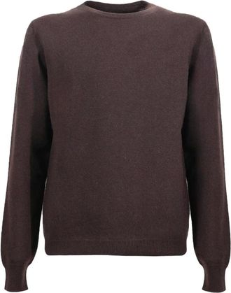 Malo Truien & Vesten, Heren, Bruin, M, Kasjmier, Cashmere Crewneck