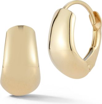 Ember Fine Jewelry 14K Gold Bold Dome Hoops