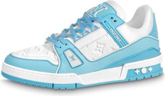 Louis Vuitton LV Trainers White Monogram Blue 1ABOFI