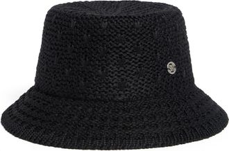 Steve Madden Open Breeze Straw Bucket Hat in Black at Nordstrom Rack