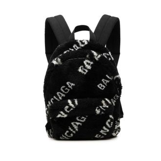 Balenciaga Black Faux Fur Backpack (Pre-Owned)