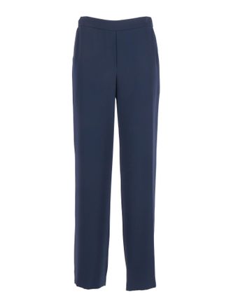 P.A.R.O.S.H. Tailored Blue Straight Leg Straight-Leg Pants