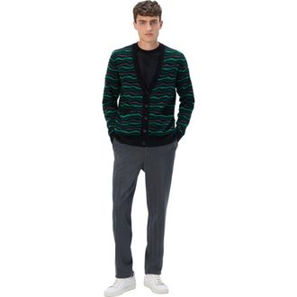 Missoni Cardigan In Pure Wool With Wave Stitch in Green at Nordstrom, Size 48 It