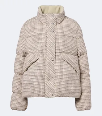 Moncler Cloante checked down jacket