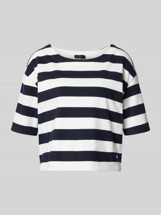 Monari Sweatshirt mit 1/2-Arm und Rundhalsausschnitt in Marine, Gr&ouml;&szlig;e 34