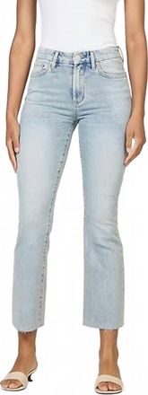 Dear John Denim Jeanne Mid Crop Flare Jeans In Clear Stream