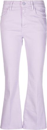 Jacob Cohen Victoria logo-embroidered cropped flared jeans - women - Lyocell/Cotton/Polyester/Elastane/Polyester/Cotton - 26 - Purple