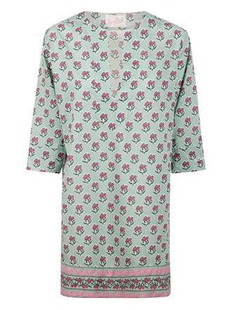 MC2 Saint Barth floral-print cotton dress - women - Cotton - M - Green