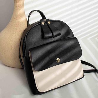 Generic Backpack Women - Stylish Compact Messenger Backpack for Women with Secure Phone Pocket and Modern Letter Design (Black, One Size)