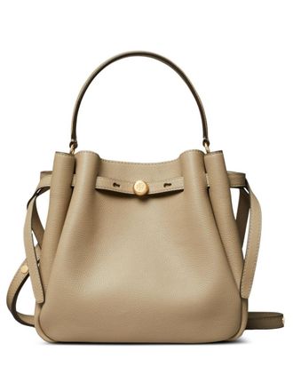 Tory Burch Taupe Romy Small Bucket Bag