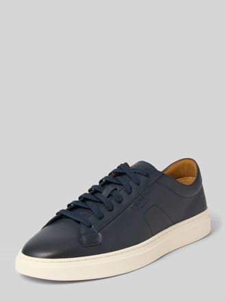HUGO BOSS Low Top Sneaker aus Leder Modell KIERAN_TENN_BUSTD in Marine, Gr&ouml;&szlig;e 46