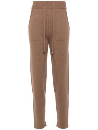 Max Mara ribbed-knit track pants - Brown