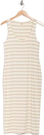L'agence Ivanna Stripe Midi Tank Dress in Ivory/Marble Stripe at Nordstrom Rack, Size Xx-Small