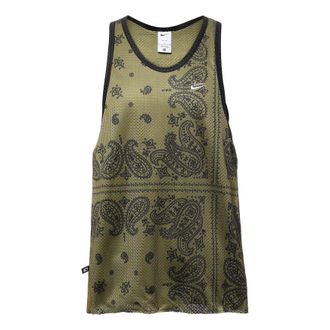 Nike Mens Nike Dri-fit Casual Breathable Cashew Sleeveless Atomic Green Vest DH7372-378