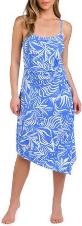 La Blanca Beachside Bay Asymmetric Cover-Up Dress in Chambray at Nordstrom Rack, Size X-Small
