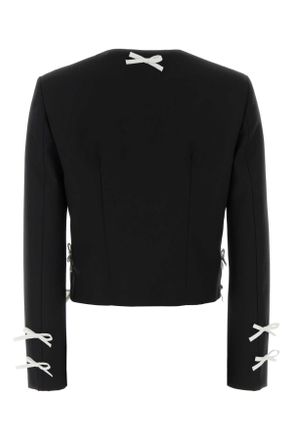 Moschino Womens Black Wool Blazer Nero Giacche E Gilet Jacket