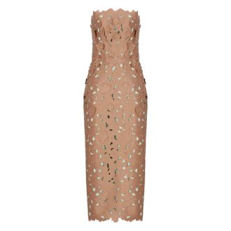 Costarellos Midi Dresses, female, Brown, Size: L Ps2611Brown