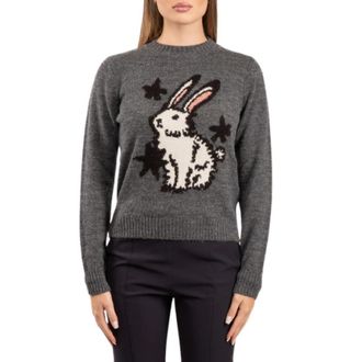 Max Mara Nitra Ronde Hals Trui - Dames - Ronde hals truien - Grijs - M - Wol - Truien & Vesten