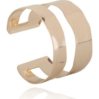 BCBGeneration Double Band Cuff Bracelet in Gold at Nordstrom