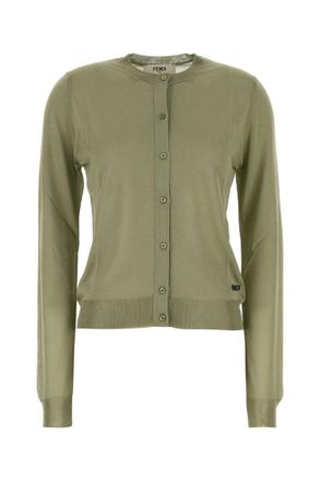 Fendi Grey Crew Neck Sweater
