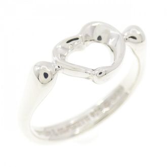 Tiffany & Co. Open Heart Silver 925 Band Ring (Pre-Owned)