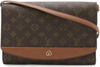 Louis Vuitton Tweedehands Canvas Louis Vuitton tassen - Dames - Vintage Schoudertas - Bruin - ONE Size - Vintage
