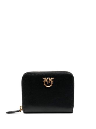 Pinko Square Leather Zip-Around Wallet