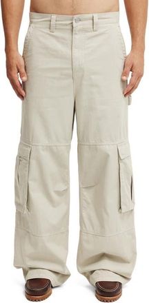 Cotton On Mens Super Baggy Cargo Pant in Stone at Nordstrom, Size 32