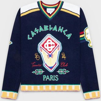 Casablanca Mens Fraternity Jumper Navy - Size: 40